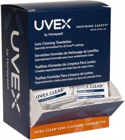 MSC&nbsp;Uvex Lens Cleaning Towelettes, Silicone Free, Non-Abrasive, Pre-Moistened, 100/Pk.