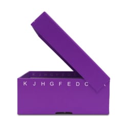 Alkali Scientific FlipTop™ Carboard Freezer Box with Attached Hinged Lid, 100-place, Purple, 5/cs