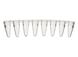 Alkali Scientific 0.1mL PCR 8strip Tubes, Low Profile, Clear, No Caps,