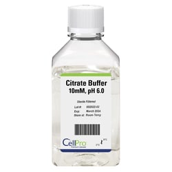 Alkali Scientific&nbsp;CellPro&trade; Citrate Buffer, 10mM, pH 6.0, 500mL