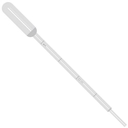 Alkali Scientific Transfer Pipette, 5mL, Individually Wrapped, Large Bulb, Sterile, 500/cs