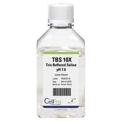 Alkali Scientific&nbsp;CellPro&trade; Tris Buffered Saline 10X, pH 7.6, 1L, 12/cs