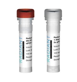 Alkali Scientific Radiant™ Probe 1-Step Lo-ROX qPCR Kit, 300 Reactions, (3 X 1mL Probe 1-Step Lo-ROX 2X qPCR Mix, 3 x 0.2mL 20X RTase with RNase Inhibitor)