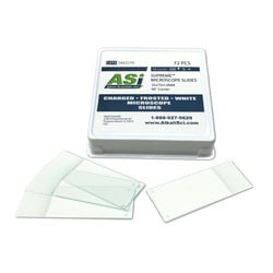 Alkali Scientific&nbsp;ASI Supreme&trade; Frosted Plus Charged Glass Microscope Slides, Yellow Writing Area, 20 Inner Packs of 72, 1440/cs