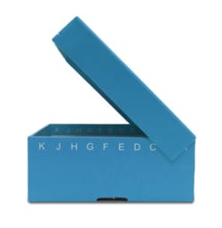 Alkali Scientific FlipTop™ Carboard Freezer Box with Attached Hinged LLid, 81-place, Blue, 5/cs
