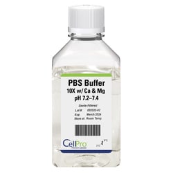 Alkali Scientific&nbsp;CellPro&trade; Phosphate Buffered Saline 10X, with Ca and Mg, pH 7.2-7.4, 500mL