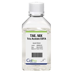 Alkali Scientific CellPro TAE buffer (Tris-acetate EDTA), 50X, 500mL, Quantity: