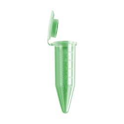 Alkali Scientific&nbsp;5mL Centrifuge Tubes, 4 Bags of 50, Green, 200/cs