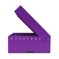 Alkali Scientific&nbsp;FlipTop&trade; Carboard Freezer Box with Attached Hinged Lid, 81-place, Purple, 5/cs