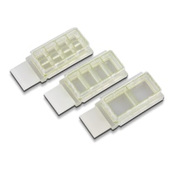 Alkali Scientific&nbsp;Cell Culture Chamber Slides, 2 Wells, PS/PP, Glass Slide, Sterile, 12/cs