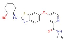 eMolecules​&nbsp;Ambeed / 4-((2-(((1R2R)-2-Hydroxycyclohexyl)amino)benzo[d]thiazol-6-yl)oxy)-N-methylpicolinamide / 1mg / 682927965 / A156169 /  / 953769-46-5 / MFCD28142668 / 398.480 / C20H22N4O3S