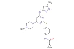 eMolecules​ Ambeed / N-(4-((4-((5-Methyl-1H-pyrazol-3-yl)amino)-6-(4-methylpiperazin-1-yl)pyrimidin-2-yl)thio)phenyl)cyclopropanecarboxamide