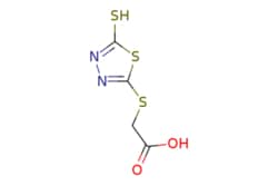 eMolecules​&nbsp;53723-88-9 | (5-Mercapto-1,3,4-thiadiazol-2-ylthio)acetic acid | Ambeed | MFCD00129970 | 208.270 | C4H4N2O2S3 | 98.000 | OC(=O)CSc1nnc(S)s1 | 1g | 598444306