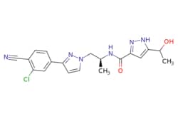 eMolecules​ Ambeed / N-((S)-1-(3-(3-Chloro-4-cyanophenyl)-1H-pyrazol-1-yl)propan-2-yl)-5-(1-hydroxyethyl)-1H-pyrazole-3-carboxamide