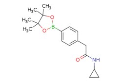 eMolecules​&nbsp;Ambeed / N-Cyclopropyl-2-(4-(4455-tetramethyl-132-dioxaborolan-2-yl)phenyl)acetamide / 100mg / 716188654 / A543919 /  / 1031747-36-0 / MFCD16660305 / 301.190 / C17H24BNO3
