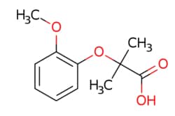 eMolecules​&nbsp;Ambeed / 2-(2-Methoxyphenoxy)-2-methylpropanoic acid / 250mg / 672838594 / A353966 /  / 53498-60-5 / MFCD00995567 / 210.229 / C11H14O4