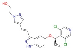 eMolecules​ Ambeed / (RE)-2-(4-(2-(5-(1-(35-Dichloropyridin-4-yl)ethoxy)-1H-indazol-3-yl)vinyl)-1H-pyrazol-1-yl)ethan-1-ol