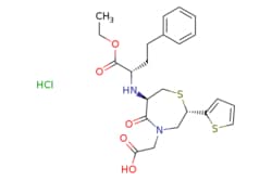 eMolecules​ Ambeed / 2-((2S6R)-6-(((S)-1-Ethoxy-1-oxo-4-phenylbutan-2-yl)amino)-5-oxo-2-(thiophen-2-yl)-14-thiazepan-4-yl)acetic acid hydrochloride / 1mg / 595927198 / A151541 /  / 110221-44-8 / MFCD00933433 / 513.060 / C23H29ClN2O5S2