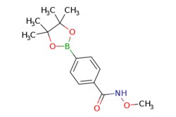 eMolecules​&nbsp;1204742-78-8 | N-Methoxy-4-(4,4,5,5-tetramethyl-1,3,2-dioxaborolan-2-yl)benzamide | Ambeed | MFCD17015820 | 277.130 | C14H20BNO4 | 98.000 | CONC(=O)c1ccc(cc1)B1OC(C)(C)C(C)(C)O1 | 250mg | 718339377