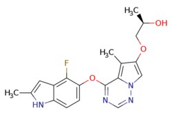 eMolecules​ Ambeed / (R)-1-((4-((4-Fluoro-2-methyl-1H-indol-5-yl)oxy)-5-methylpyrrolo[21-f][124]triazin-6-yl)oxy)propan-2-ol