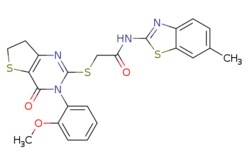 eMolecules​&nbsp;Ambeed / 2-((3-(2-Methoxyphenyl)-4-oxo-3467-tetrahydrothieno[32-d]pyrimidin-2-yl)thio)-N-(6-methylbenzo[d]thiazol-2-yl)acetamide / 1mg / 534567862 / A313997 /  / 686772-17-8 / MFCD04457754 / 496.620 / C23H20N4O3S3