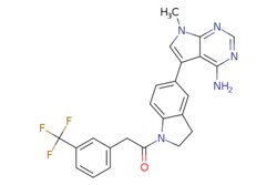 eMolecules​ Ambeed / 1-(5-(4-Amino-7-methyl-7H-pyrrolo[23-d]pyrimidin-5-yl)indolin-1-yl)-2-(3-(trifluoromethyl)phenyl)ethanone