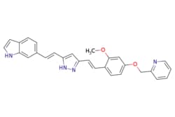 eMolecules​ Ambeed / 6-((E)-2-(3-((E)-2-Methoxy-4-(pyridin-2-ylmethoxy)styryl)-1H-pyrazol-5-yl)vinyl)-1H-indole
