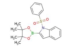 eMolecules​&nbsp;Ambeed / 1-(Phenylsulfonyl)-2-(4455-tetramethyl-132-dioxaborolan-2-yl)-1H-indole / 100mg / 742299535 / A1682752 /  /  / MFCD31418890 / 383.270 / C20H22BNO4S
