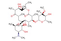 eMolecules​&nbsp;114-07-8 | (-)-ERYTHROMYCIN | AstaTech733.937 | C37H67NO13 | 95.000 | CC[C@H]1OC(=O)[C@H](C)[C@@H](O[C@@H]2C[C@@](C)(OC)[C@@H](O)[C@H](C)O2)[C@H](C)[C@@H](O[C@@H]2O[C@H](C)C[C@@H]([C@H]2O)N(C)C)[C@](C)(O)C[C@@H](C)C(=O)[C@H](C)[C@@H](O)[C@]1(C)O | 1g | 718054699