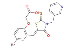 eMolecules​ Ambeed / 2-(4-Bromo-2-((4-oxo-3-(pyridin-3-ylmethyl)-2-thioxothiazolidin-5-ylidene)methyl)phenoxy)acetic