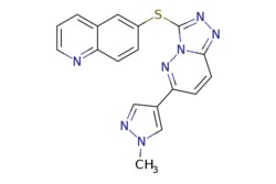 eMolecules​&nbsp;Ambeed / 6-((6-(1-Methyl-1H-pyrazol-4-yl)-[124]triazolo[43-b]pyridazin-3-yl)thio)quinoline / 1mg / 525161056 / A263510 /  / 1022150-57-7 / MFCD16660190 / 359.410 / C18H13N7S