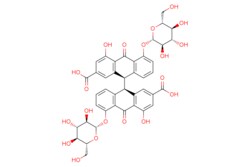 eMolecules​ Ambeed / (9R9R)-44-Dihydroxy-1010-dioxo-55-bis(((2S3R4S5S6R)-345-trihydroxy-6-(hydroxymethyl)tetrahydro-2H-pyran-2-yl)oxy)-991010-tetrahydro-[99-bianthracene]-22-dicarboxylic acid / 1mg / 761012707 / A559275 /  / 81-27-6 / MFCD00151527 / 862.746 / C42H38O20