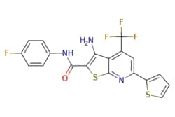 eMolecules​&nbsp;313380-27-7 | Ambeed |  3-Amino-6-thiophen-2-yl-4-trifluoromethyl-thieno[23-b]pyridine-2-carboxylic acid (4-fluoro-phenyl)-amide |  1mg | 713090220 | A229685 | MFCD01416826 | 437.43 |  C19H11F4N3OS2