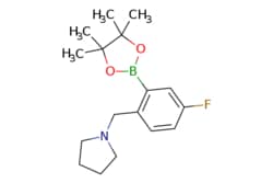 eMolecules​&nbsp;Ambeed / 1-(4-Fluoro-2-(4455-tetramethyl-132-dioxaborolan-2-yl)benzyl)pyrrolidine / 250mg / 721299140 / A327775 /  / 1256359-05-3 / MFCD18087707 / 305.200 / C17H25BFNO2
