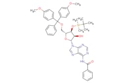 eMolecules​&nbsp;Ambeed / N-(9-((2R3R4S5R)-5-((Bis(4-methoxyphenyl)(phenyl)methoxy)methyl)-4-((tert-butyldimethylsilyl)oxy)-3-hydroxytetrahydrofuran-2-yl)-9H-purin-6-yl)benzamide / 100mg / 525090957 / A173995 /  / 81256-88-4 / MFCD00274103 / 787.989 / C44H49N5O7Si