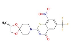eMolecules​&nbsp;Ambeed / (S)-2-(2-Methyl-14-dioxa-8-azaspiro[4.5]decan-8-yl)-8-nitro-6-(trifluoromethyl)-4H-benzo[e][13]thiazin-4-one / 10mg / 525028328 / A126564 /  / 1161233-85-7 / MFCD17215196 / 431.390 / C17H16F3N3O5S