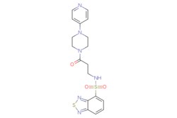 eMolecules​&nbsp;Ambeed / N-(3-Oxo-3-(4-(pyridin-4-yl)piperazin-1-yl)propyl)benzo[c][125]thiadiazole-4-sulfonamide / 25mg / 525235853 / A723827 /  / 1135243-19-4 / MFCD18086889 / 432.520 / C18H20N6O3S2