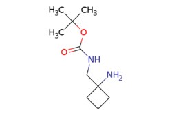 eMolecules​&nbsp;Pharmablock / tert-butyl N-[(1-aminocyclobutyl)methyl]carbamate / 25mg / 551205029 / PB05102 / 0.000 / 1403767-13-4 / MFCD23106332 / 200.282 / C10H20N2O2