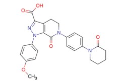 eMolecules​&nbsp;Ambeed / 1-(4-Methoxyphenyl)-7-oxo-6-(4-(2-oxopiperidin-1-yl)phenyl)-4567-tetrahydro-1H-pyrazolo[34-c]pyridine-3-carboxylic acid / 100mg / 506389379 / A215080 /  / 503614-92-4 / MFCD22376657 / 460.490 / C25H24N4O5