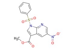 eMolecules​&nbsp;Pharmablock / methyl 1-(benzenesulfonyl)-5-nitro-1H-pyrrolo[23-b]pyridine-3-carboxylate / 25mg / 624169956 / PB05814 / 0.000 / 858340-91-7 / MFCD11616458 / 361.330 / C15H11N3O6S