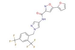 eMolecules​&nbsp;Ambeed / N-(1-(24-Bis(trifluoromethyl)benzyl)-1H-pyrazol-4-yl)-5-(furan-2-yl)isoxazole-3-carboxamide / 1mg / 598441944 / A1360823 /  / 2323027-38-7 / [null] / 470.331 / C20H12F6N4O3