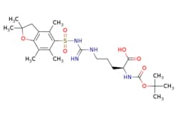 eMolecules​&nbsp;Ambeed / (S)-2-((tert-Butoxycarbonyl)amino)-5-(3-((22467-pentamethyl-23-dihydrobenzofuran-5-yl)sulfonyl)guanidino)pentanoic acid / 10g / 552624340 / A182338 /  / 200124-22-7 / MFCD00236821 / 526.650 / C24H38N4O7S