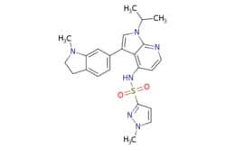 eMolecules​&nbsp;1415925-18-6 | Ambeed |  N-(1-Isopropyl-3-(1-methylindolin-6-yl)-1H-pyrrolo[23-b]pyridin-4-yl)-1-methyl-1H-pyrazole-3-sulfonamide |  1mg | 531647555 | A251963 | MFCD30489720 | 450.56 |  C23H26N6O2S