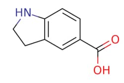 eMolecules​&nbsp;Ambeed / Indoline-5-carboxylic acid / 250mg / 490509087 / A139654 /  / 15861-30-0 / MFCD07371642 / 163.176 / C9H9NO2