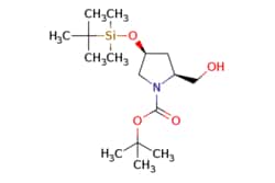 eMolecules​&nbsp;Pharmablock / tert-butyl (2S4S)-4-[tert-butyl(dimethyl)silyl]oxy-2-(hydroxymethyl)pyrrolidine-1-carboxylate / 25mg / 696794599 / PB98139 / 0.000 / 791602-93-2 / [null] / 331.528 / C16H33NO4Si