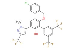 eMolecules​&nbsp;Ambeed / 6-((4-Chlorobenzyl)oxy)-3-(1-methyl-3-(trifluoromethyl)-1H-pyrazol-5-yl)-35-bis(trifluoromethyl)-[11-biphenyl]-2-ol / 5mg / 533498388 / A1251864 /  / 2289690-31-7 / [null] / 594.860 / C26H16ClF9N2O2