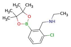 eMolecules​&nbsp;Ambeed / 3-Chloro-2-(N-ethylaminomethyl)phenylboronic acid pinacol ester / 250mg / 717678024 / A792639 /  / 2096333-72-9 / MFCD20441919 / 295.610 / C15H23BClNO2