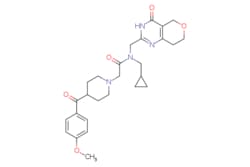 eMolecules​&nbsp;Ambeed / N-(Cyclopropylmethyl)-2-(4-(4-methoxybenzoyl)piperidin-1-yl)-N-((4-oxo-3578-tetrahydro-4H-pyrano[43-d]pyrimidin-2-yl)methyl)acetamide / 1mg / 552735228 / A474769 /  / 1419949-20-4 / MFCD28167762 / 494.592 / C27H34N4O5