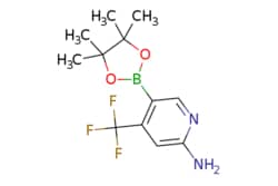 eMolecules​&nbsp;944401-57-4 | 5-(tetramethyl-1,3,2-dioxaborolan-2-yl)-4-(trifluoromethyl)pyridin-2-amine | Pharmablock | MFCD12923420 | 288.080 | C12H16BF3N2O2 | 97.000 | CC1(C)OB(OC1(C)C)c1cnc(N)cc1C(F)(F)F | 25mg | 788601621
