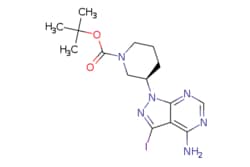 eMolecules​&nbsp;Ambeed / (R)-tert-Butyl 3-(4-amino-3-iodo-1H-pyrazolo[34-d]pyrimidin-1-yl)piperidine-1-carboxylate / 250mg / 600837672 / A328553 /  / 1276110-38-3 / MFCD27987084 / 444.277 / C15H21IN6O2
